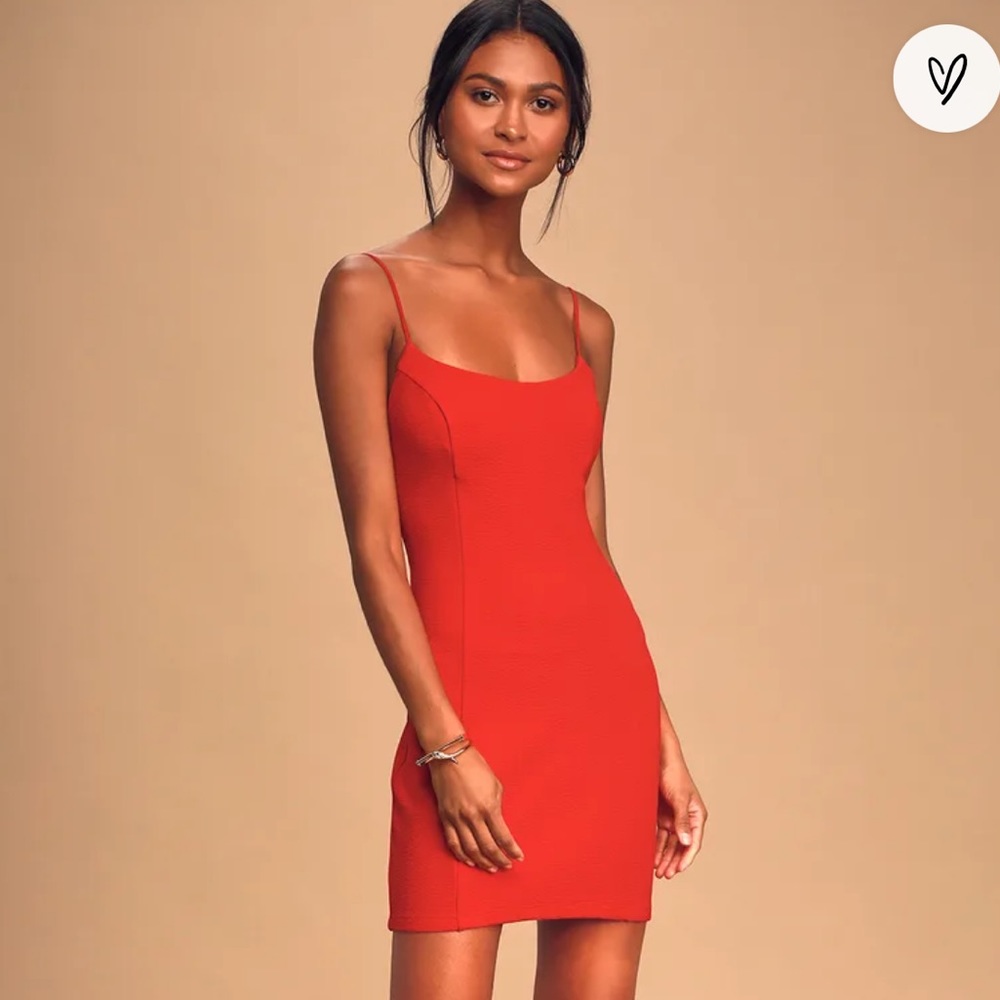NWT Lulu’s Red Backlass Mini Dress